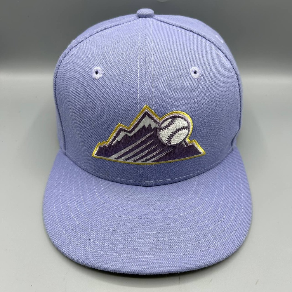 Colorado Rockies Hat Men 7 1/2 Purple Embroidered MLB 59Fifty New Era Fitted cap